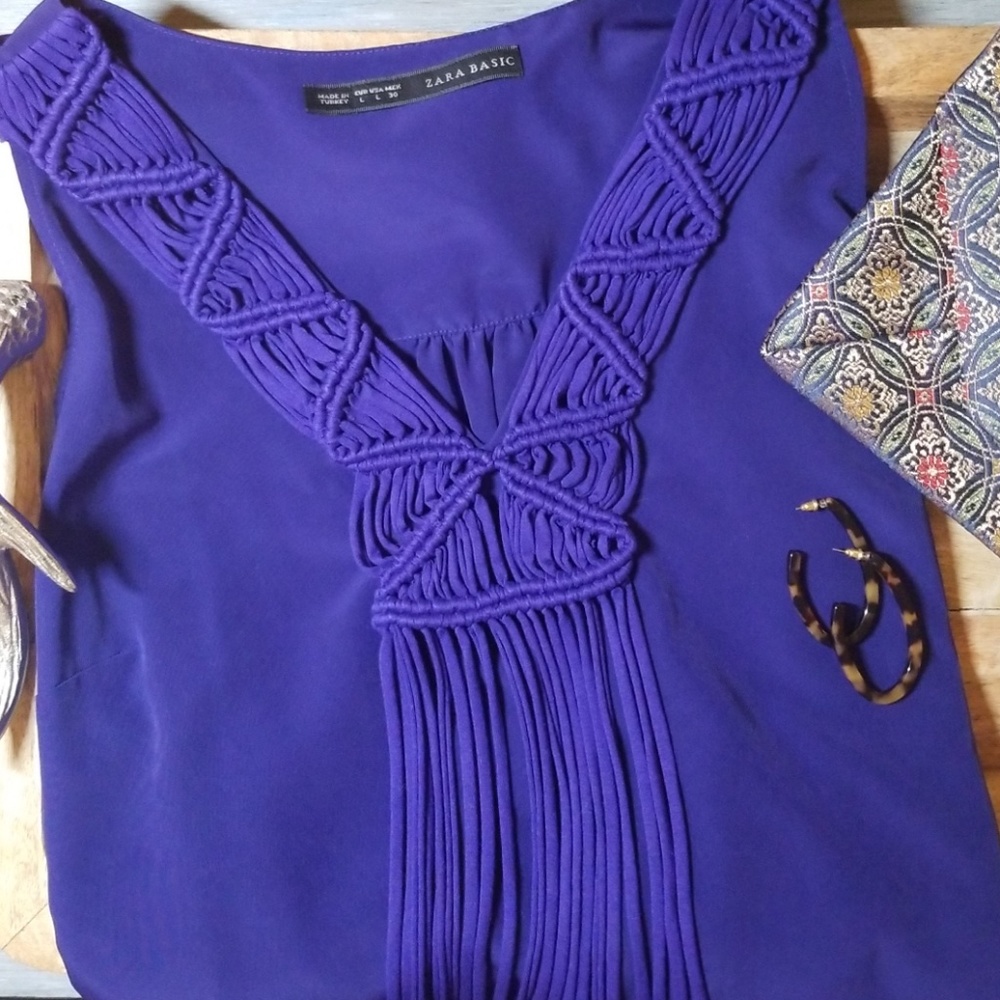 Zara | Deep Sea Blue Dress with Fringe